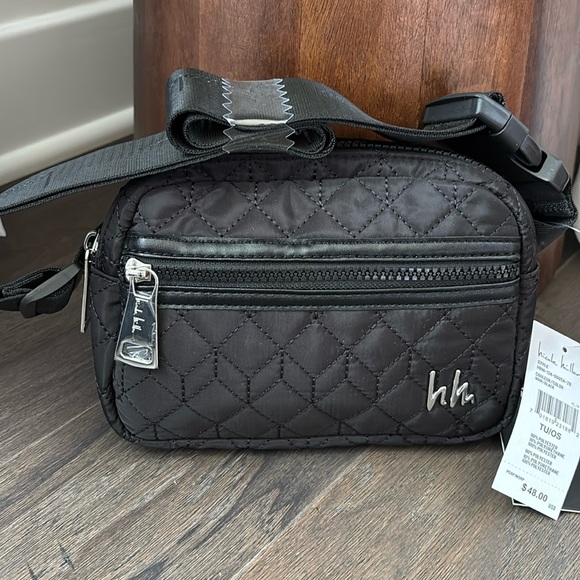 Nicole Miller Crossbody,adjustable waist bag/fanny pack,double zipper,quilted - Picture 1 of 14